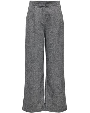 ONLY Pantalon Onlbekka Life Hw Wide Wool Look Pant Tlr 15360269 - Gris