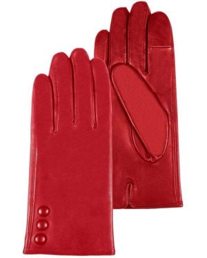 Isotoner Gants Gants cuir 3 boutons Rouge