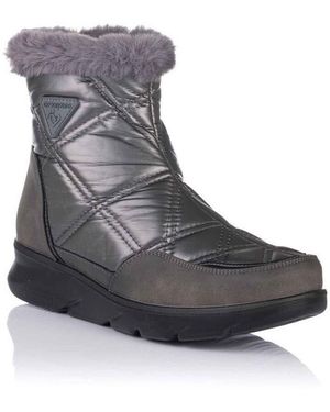 Amarpies Bottes neige Bottines à coin - Modèle mémoire - Gris