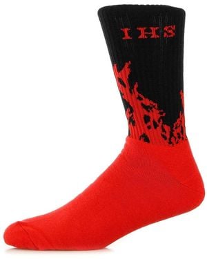IHS Socquettes Socks Flames - Rouge