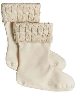HUNTER Chaussettes Chaussettes courtes à torsades 6 points - Neutre