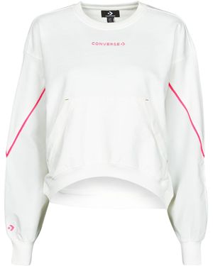 Converse Felpa Blocked Alterrain Crew - Bianco