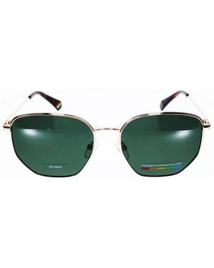 Polaroid Lunettes De Soleil Mixtes Pld 6214/S Doré Verre Vert Polarisé