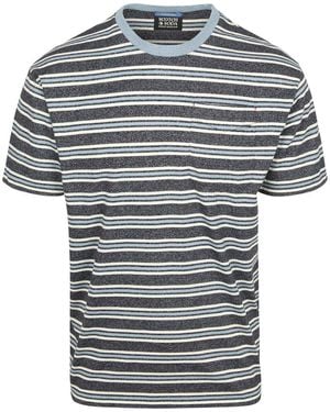 Scotch & Soda T-shirt T-shirt Rayures Bleu