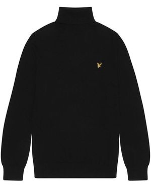 Lyle & Scott Pull KN2103V COTTON MERINO-Z865 JET BLACK - Noir