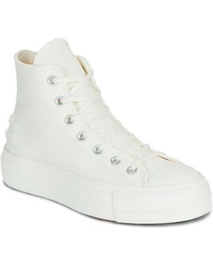 Converse Hoge Sneakers Chuck Taylor All Star Lift Platform Beads - Wit
