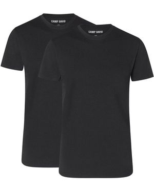 Camp David T-shirt T-shirt Paquet de 2 - Noir