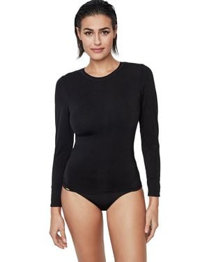 Selmark Maillots De Corps Top Manches Longues Essentials - Noir