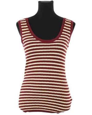 Tommy Hilfiger Blouses Top sans manche en coton bordeaux - Rouge