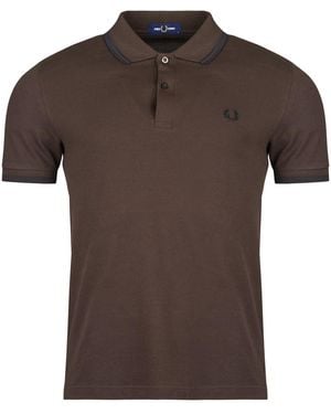 Fred Perry Polo Twin Tipped Shirt - Marrone