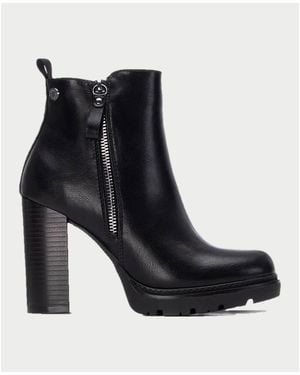 Refresh Bottes Bottines À Talons Hauts Pour Femme - Noir