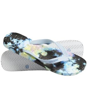 Superdry Tongs Tongs à effet Tie Dye Code - Bleu