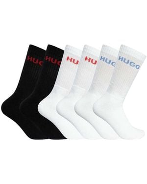 HUGO Socquettes Lot De 6 Chaussettes Courtes - Noir
