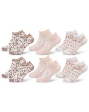 Roxy Chaussettes Lot Chaussettes Courtes Sneaker– Pack de 6 Paires 3762X6 - Rose