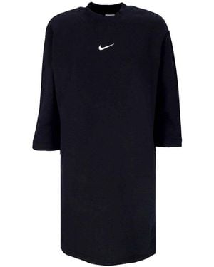 Nike Robe Sportswear Phoenix Fleece 34 Oversiz Sleeve Dress - Bleu