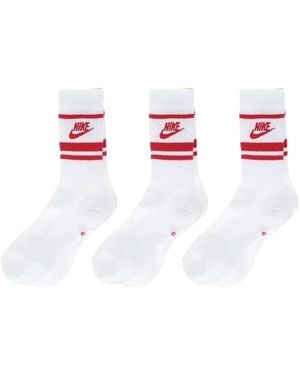 Nike Chaussettes de sports Chaussettes Dri-FIT technologie renforcée 3 paires - Blanc