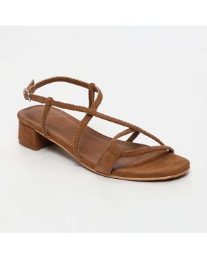 White Sun Sandales Sandales Talon Deepakala Camel - Marron