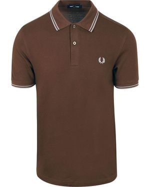 Fred Perry T-shirt Polo Twin Tipped M3600 Marron 49A
