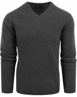 Suitable Sweatshirts Pull Agneline Col-V Anthracite - Gris