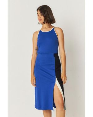 Skfk Jupes Midi Ssk00660 - Bleu
