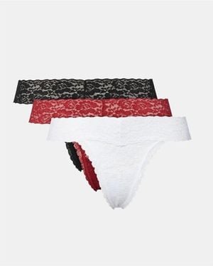 Guess Slips O5Rg18 Kc5L0 3Pack Basic Lace Thong - Blanc