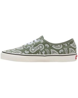 Vans Chaussures De Skate Baskets Authentic Toile - Vert