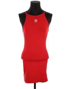 adidas Robe courte Robe en coton - Rouge