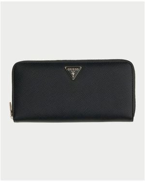 Guess Portefeuille Portefeuille Femme Zip Around - Noir