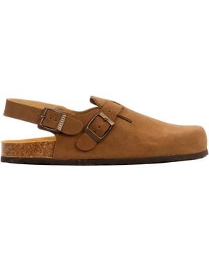 Plakton Mules Mules Cuir Blogwork - Marron