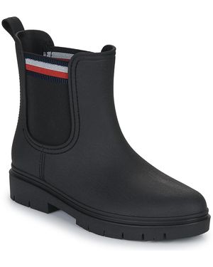 Tommy Hilfiger Stivali Rain Boot Ankle Elastic - Nero