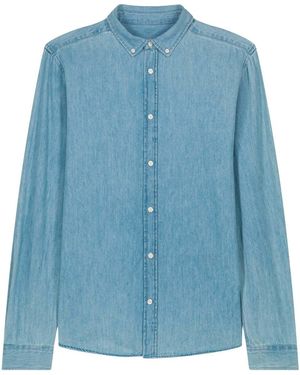 Harrington Chemise Chemise denim délavé - Bleu