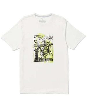 Volcom T-shirt Camiseta Hammered - Off White - Blanc