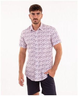 Camberabero Chemise Chemise manches courtes rose à motifs