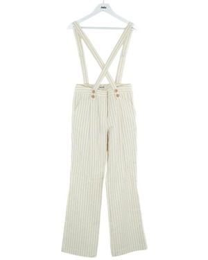 Max & Moi Combinaisons Pantalon droit écru - Blanc