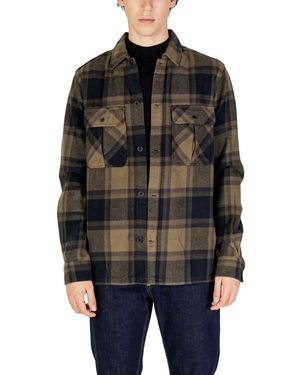 Only & Sons Overhemd Lange Mouw Onscedric Life Check Overshirt Noos 22030843 - Zwart