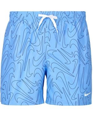 Nike Costume Bermuda Da Spiaggia 5' Breaker Logofetti Aop - Blu