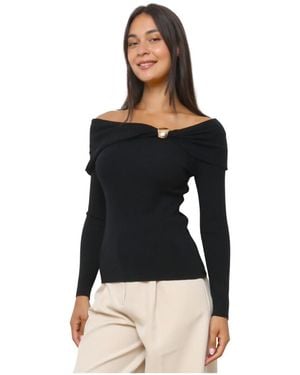 La Modeuse Pull Tops, T-Shirts Pour Femme - Noir