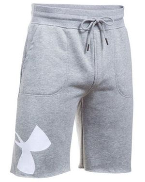 Under Armour Short Rival Fleece Exploded Logo - Gris