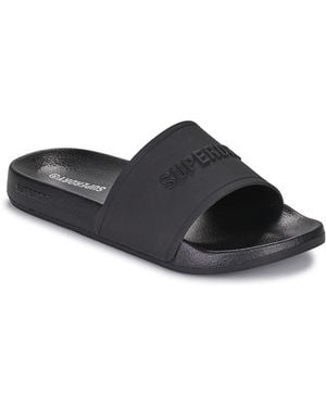 Superdry Ciabatte Claquette Plage Logo - Nero
