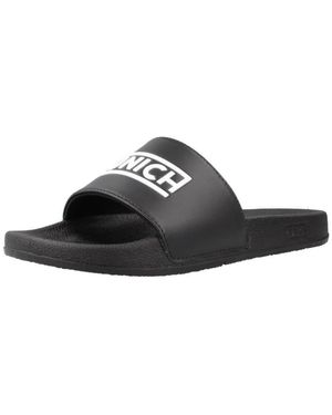 Munich Teenslippers Flat Slider D Logo Bla - Zwart