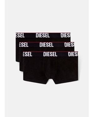 DIESEL Boxers Boxer ton sur ton Umbx-Damien - pack de 3 - noir