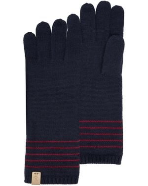 Isotoner Gants Gants longs à rayures Marine - Bleu