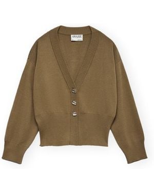Aware Sweatshirts Thilde Cardigan - Teak - Vert