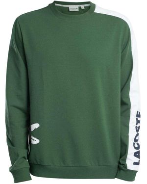 Lacoste Pyjama's Nachthemden Bedrukt Lounge Sweatshirt - Groen