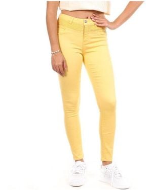 ONLY Jeans Skinny Ruby Detail Ankle - Jaune