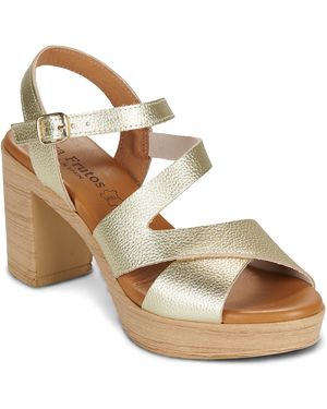 Eva Frutos Keilabsatzsandalen 6899 - Mettallic