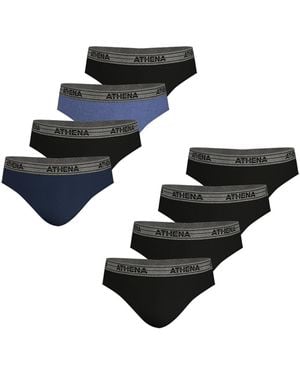 Athena Slips Slips, lot de 8, ECO PACK - Noir