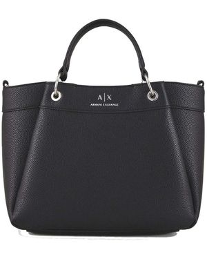 EAX Tas Wave Shopping Bag - Zwart