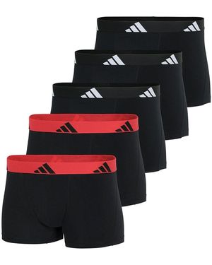 adidas Caleçons Caleçon Paquet de 5 Trunks 5P Acvtive Flex Cotton - Rouge