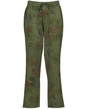 Desigual 5-pocket-hosen pant_mickey camo flowers - Grün